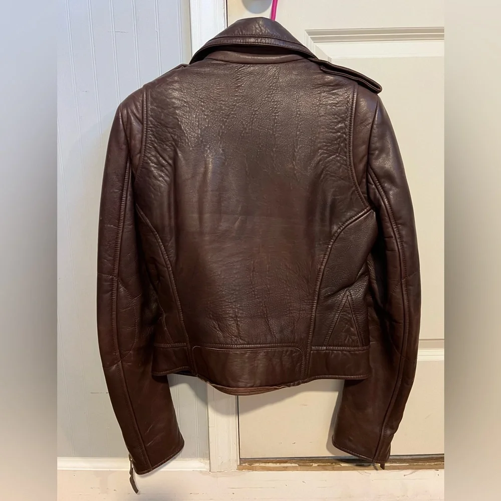 Balenciaga Dark Brown Leather Jacket - Picture 2 of 7